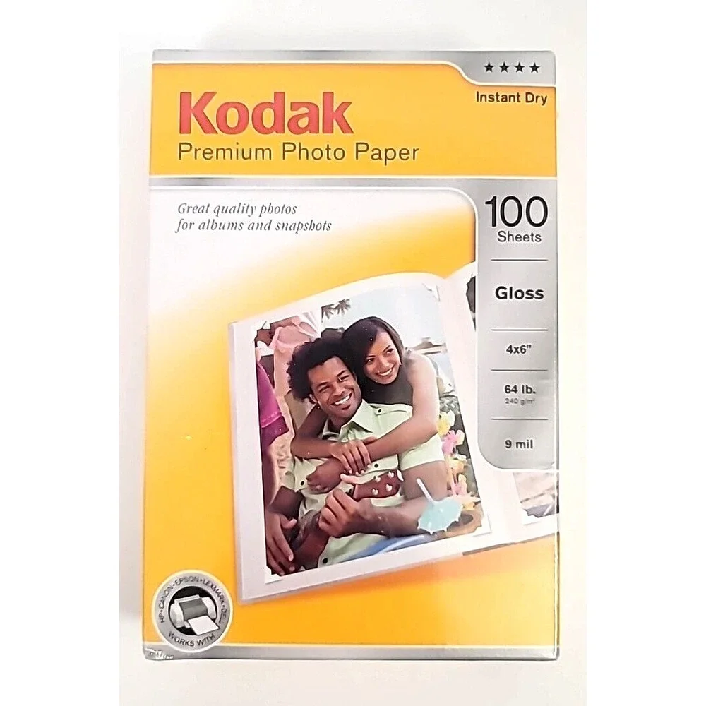 Kodak 4X6 Ultra Premium 150ct High Gloss & Premium 100ct Gloss Photo Paper